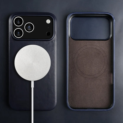 Vintage Oil Wax Full Covered Genuine Leather Case For Iphone 17 Pro Max 16 15 14 13 12 11 for Magsafe Magnetic Phone Cover Cases