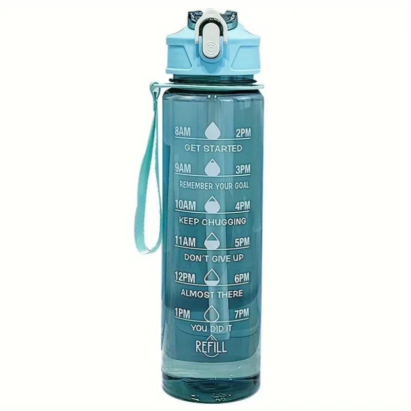 800ml Leakproof Sports Water Bottle with Time Scale