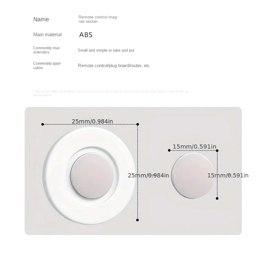 Magnetic Remote Control Holder Wall Mount Adhesive Remote Control Holder Strong Hold Tv Remote Holder for Home Office