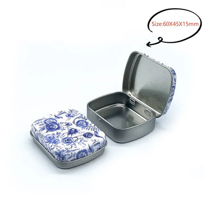 New Square Tin Storage Box – Silver Metal Box for Jewelry, Coins, Keys & Candy
