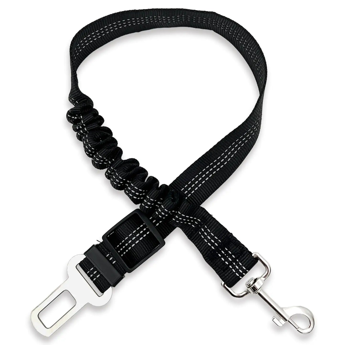 High Grade Dog Car Safety Belt Dog Safety Belt with Damping Belt and Reflective Line Adjustable Length Suitable Any Dog 1PCS