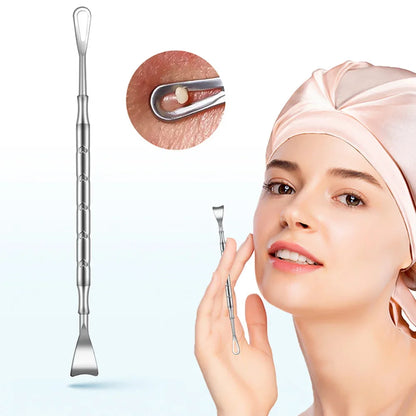 Double Head Stainless Steel Professional Blackhead Remover Blemish Extractor Tool Pimple Comedone Removal For Face