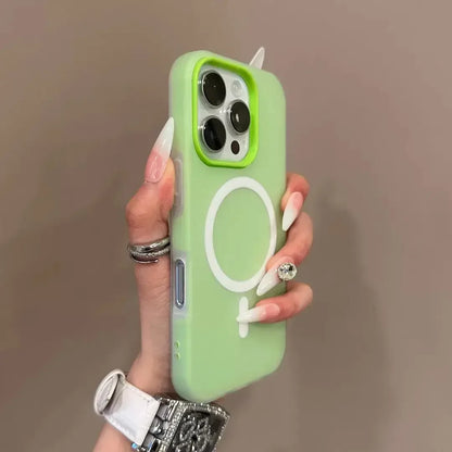 Luxury Candy Color 2 IN 1 For Magsafe Case for iPhone 16 15 14 13 12 17 Pro Max Plus Magnetic Wireless Charge Clear Matte Cover