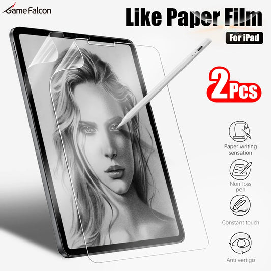 2PCS Paper Film Like For iPad 11th A16 10 9 9th 10th Generation Pro 13 M4 M5 12.9 Screen Protector Ipad Air 11 5 4 M3 M2 Mini 7