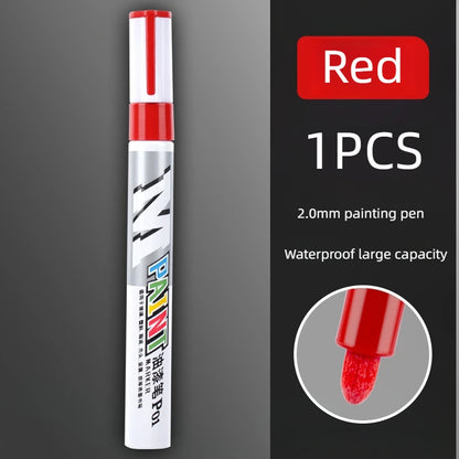 Car paint scratches repair brush pen waterproof water paint marker pen car tire tread care automotive  black white red silver