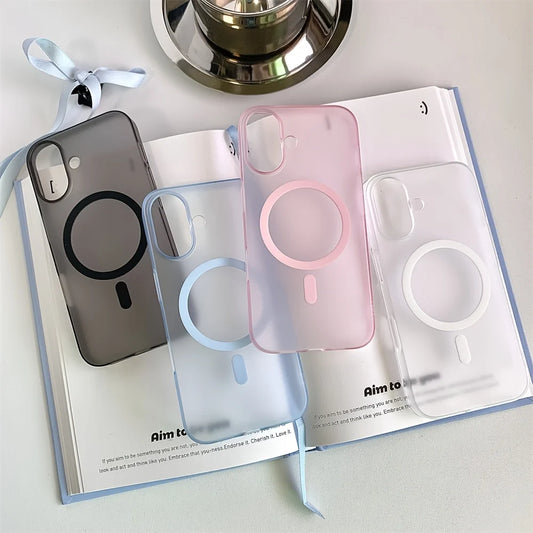 PC Frosted Magnetic Phone Case For iPhone 17 Pro Max/Air/12/13/14/15/16Pro Max Plus Samsung S26/S25 Edge/S24 Plus/S23 FE/S22