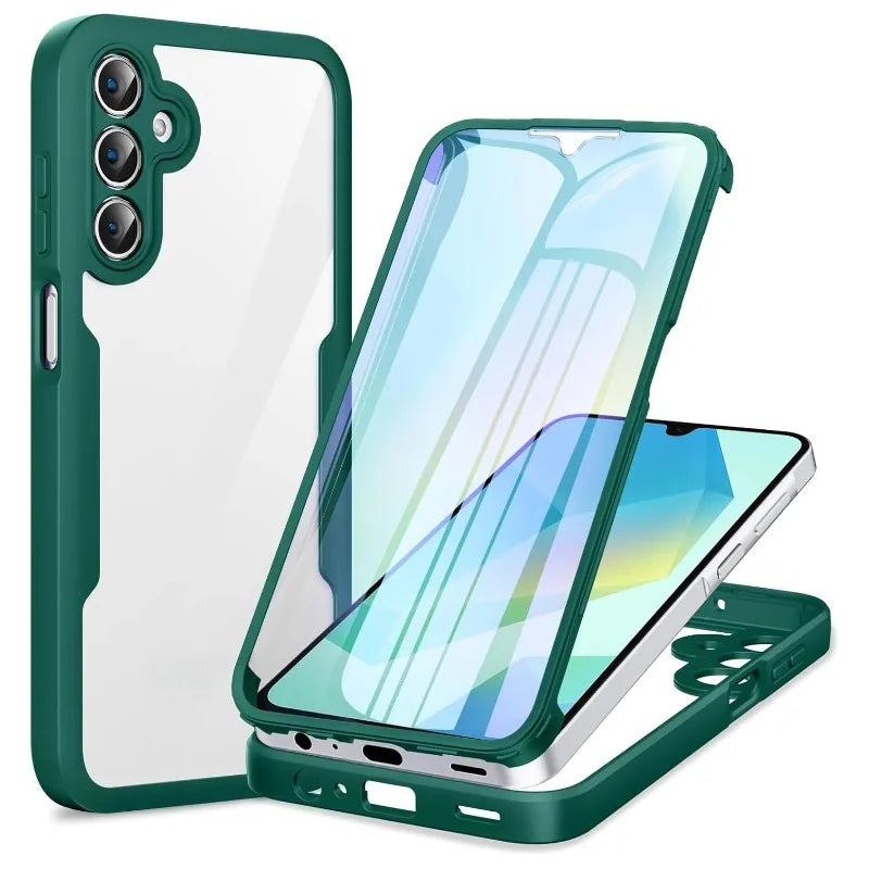 Clear 360° Full Body Screen Protector Case For Samsung Galaxy A56 A36 A26 A16 A55 A35 A15 A25 5G Shockproof Phone Cover Fundas