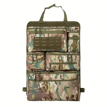 Multifunctional luggage organizer and storage bag, tactical storage bag for car rear seats, hanging rear seat bag