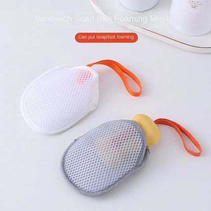1~8Pcs New Foaming Soap Bag Net Mesh Massage Exfoliator Pouch Bathing Bubble Maker Cleaning Tool