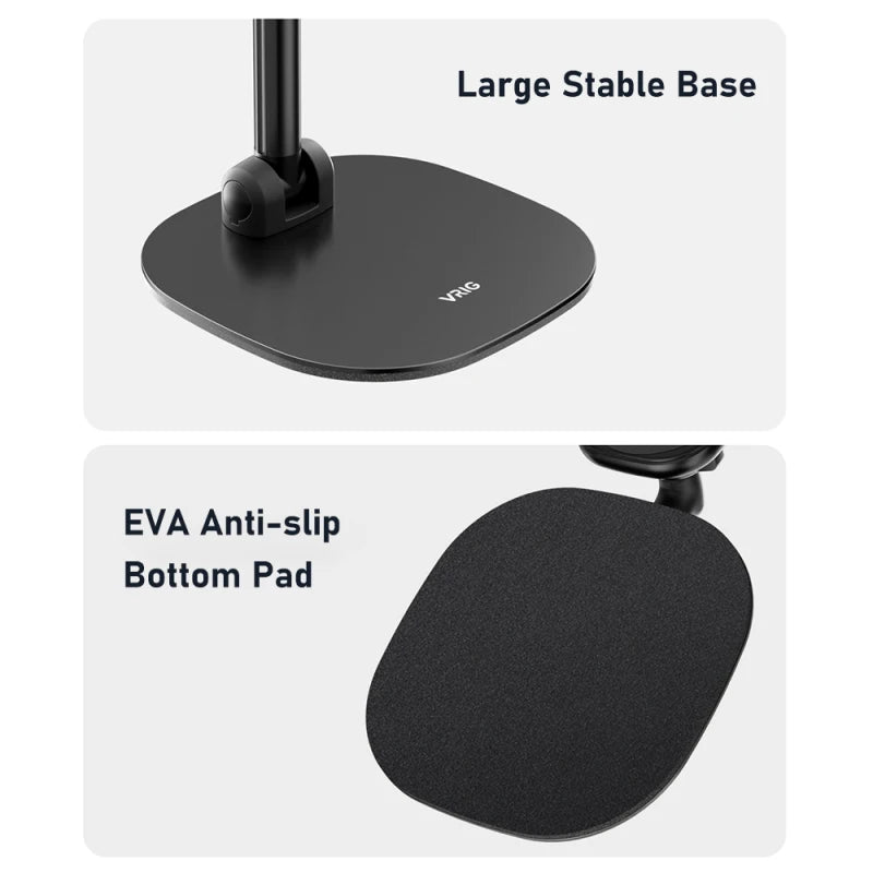 VRIG MG-04 Foldable Desktop Phone Stand with 360° Rotatable Magnetic Phone Mount Phone Holder Adjustable Height for iPhone