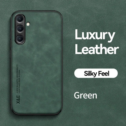 For Samsung Galaxy A56 A36 A26 A16 5G Case Soft Silicone Car Holder Magnetic Leather Phone Cover for Galaxy A06 A 56 36 16 Funda