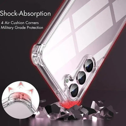 Shockproof Soft Clear TPU Case For Samsung Galaxy S25 S24 S23 S21 FE S22 Plus Ultra Cover For Samsung A13 A26 A56 A36 A54 A53