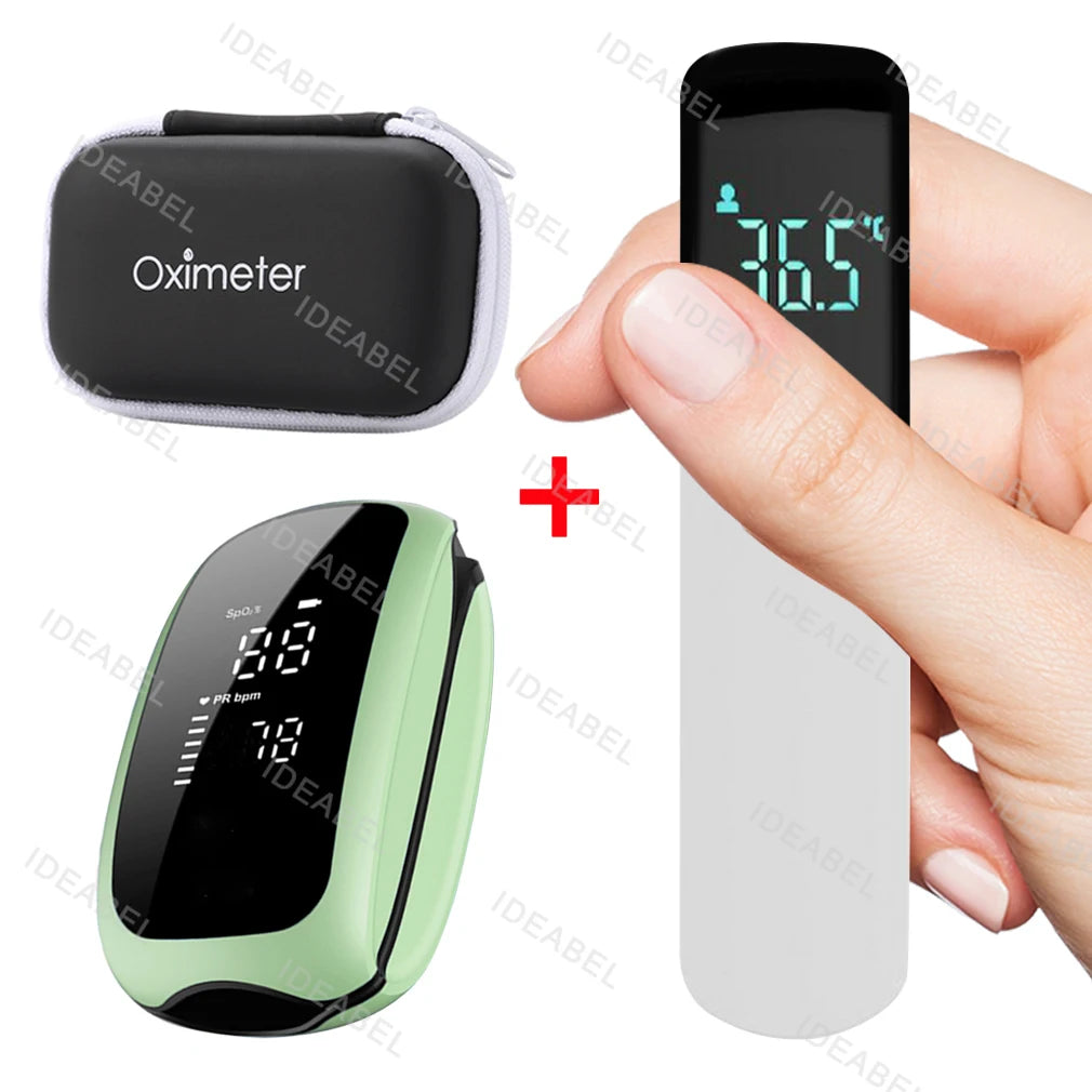 Rechargeable Medical Oximeter Strap Lanyard Fingertip Pulse Oximeter Blood Oxygen Saturation Monitor Digital LED Display Child