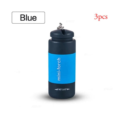Pocket Keychain Flashlight Waterproof Outdoor Hiking Camping Mini FlashlightUSB Rechargeable LED Multifunctional Strong Light