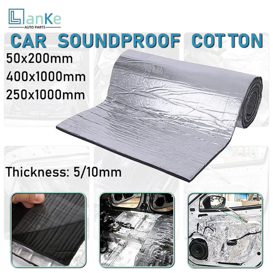 Lanke High Density Foam Soundproofing Pad For Automobiles Aluminum Foil Insulation Double-Layer Waterproof Soundproofing With