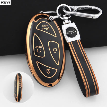 For Hyundai IONIQ 6 New Grand Prix GN7 Kona 5 7 Buttons Fashion TPU Car Remote Key Case Cover Protected Keychain Fob Accessories