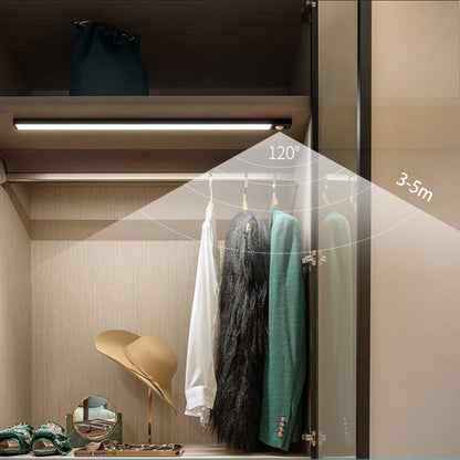 LED Motion Sensor Under-Cabinet Light — USB Rechargeable