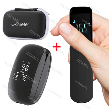 Rechargeable Medical Oximeter Strap Lanyard Fingertip Pulse Oximeter Blood Oxygen Saturation Monitor Digital LED Display Child
