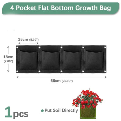 NEW Wall Hanging Pockets Planting Bags Flower Pot Home Garden Grow Bag Garden Planter Vertical Suculentas Plant Pot Home Decor