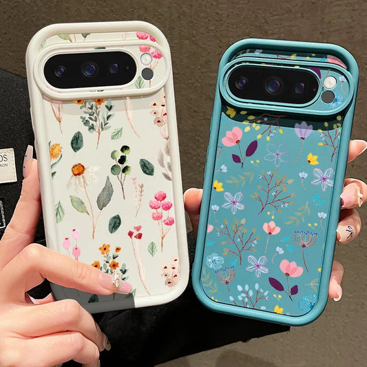 Flowers Printing Case For Google Pixel 10 8 7 Pro 10 9 Pro XL 9A 8A 7A Shockproof Soft TPU Silicone Phone Cover For Pixel 8 Pro