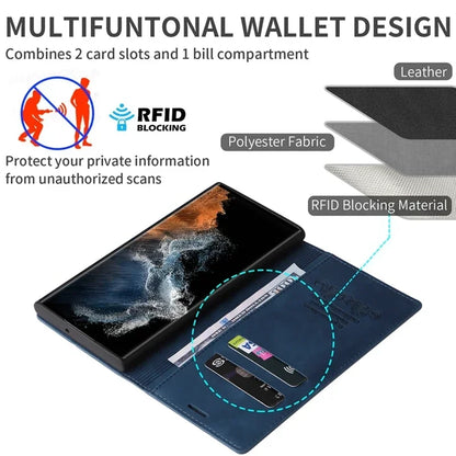 Wallet Magnetic Flip Leather Case For Samsung Galaxy A02s A03 A04s A10 A11 A12 A20 A21s A22 A23 A31 A32 A33 5G A50s A51 A52 A71