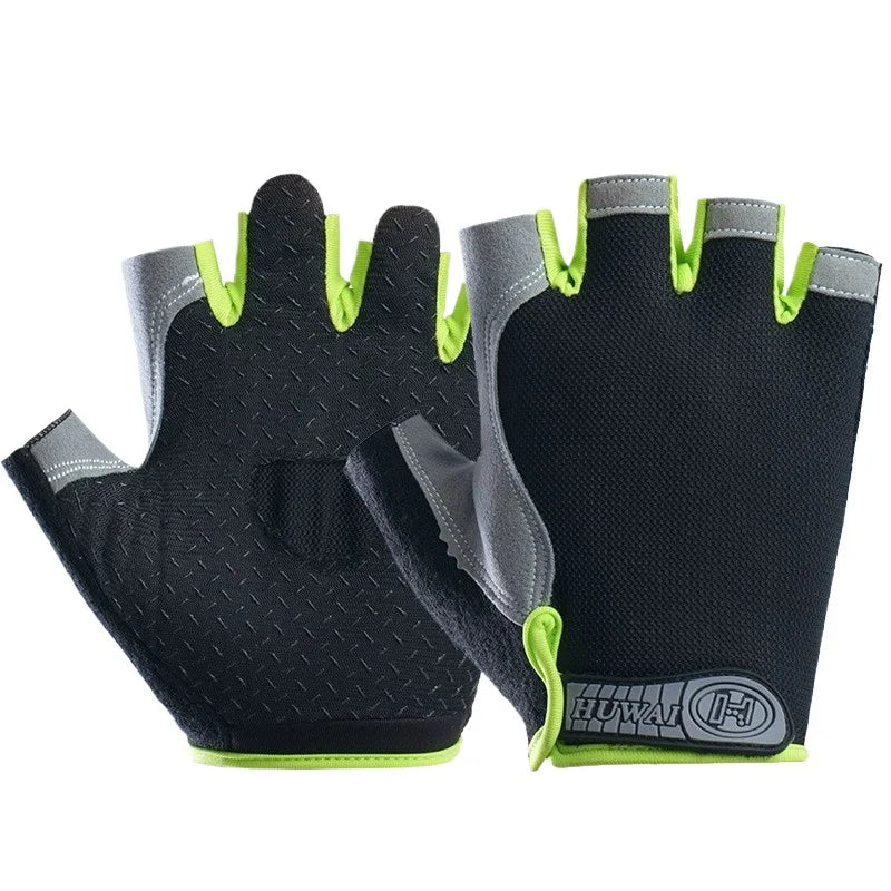 Gym Gloves Women Men Weightlifting Dumbbell Fitness Sport Training Exercise Gloves Non Slip Breathable Fingerless Cycling Gloves
