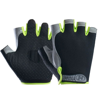 Gym Gloves Women Men Weightlifting Dumbbell Fitness Sport Training Exercise Gloves Non Slip Breathable Fingerless Cycling Gloves