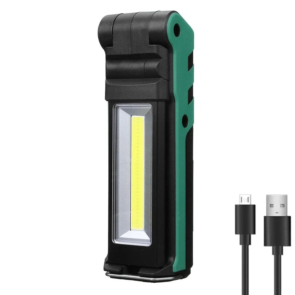 Dimmable COB LED Work Light USB Rechargeable Flashlight with Magnetic &Hook Power Bank Inspection Lamp  for Car Repair Camping