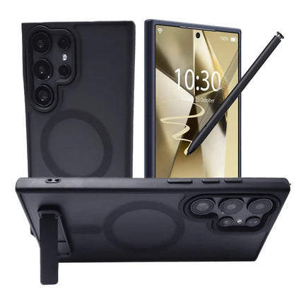 UYUXIO Magnetic Mobile Phone Case with Kickstand for Samsung Galaxy S26 S25 S24 S23 Ultra FE S22 Plus Stand Cases with Holder
