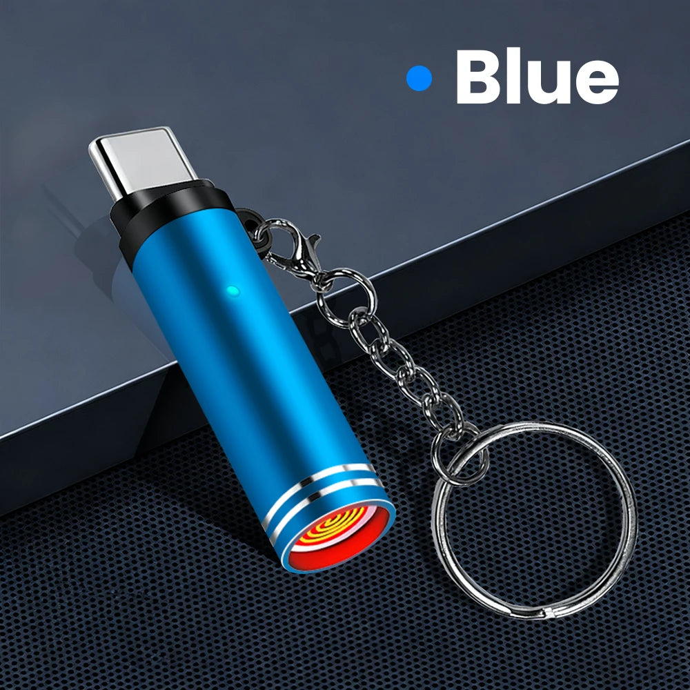 Type-C Mobile Cigarette Lighter Adapter Air Blowing Cigarette Lighter Outdoor Safety Portable Mini Cigarette Lighting Artifact