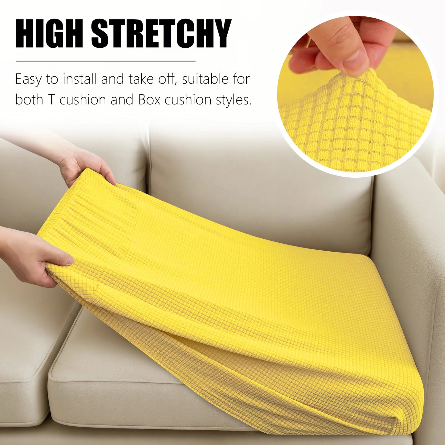 1 2 3 4 Seat Sofa Cushion Cover Back Combination Kit Cover Living Room Waterproof Jacquard Slipcover Couch Seat Protector Case
