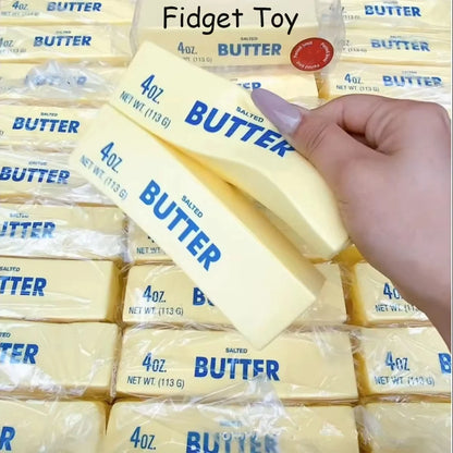 Soft Slow Rebound Butter Stick Squeezing Toy Realistic Butter Sticks Decompression Fidget Toys