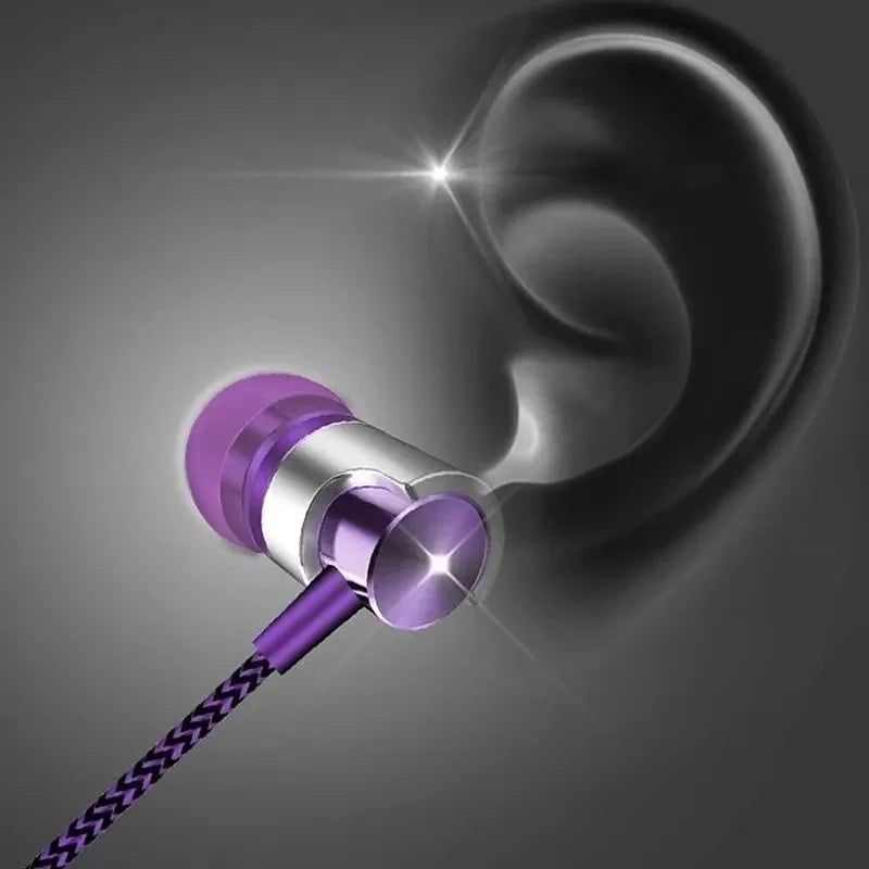 3.5mm Wired In-Ear Earphones Noise Cancellation HiFi Stereo Sports Gaming Music Headphones With Mic Headset For Phone MP3 MP4