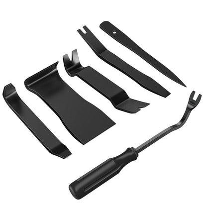 Nilight 6PCS Auto Trim Removal Tool Kit No-Scratch | Removal Tool Kit for Car Audio Dash Panel Window Molding Fastener Remover Tool Kit-Black