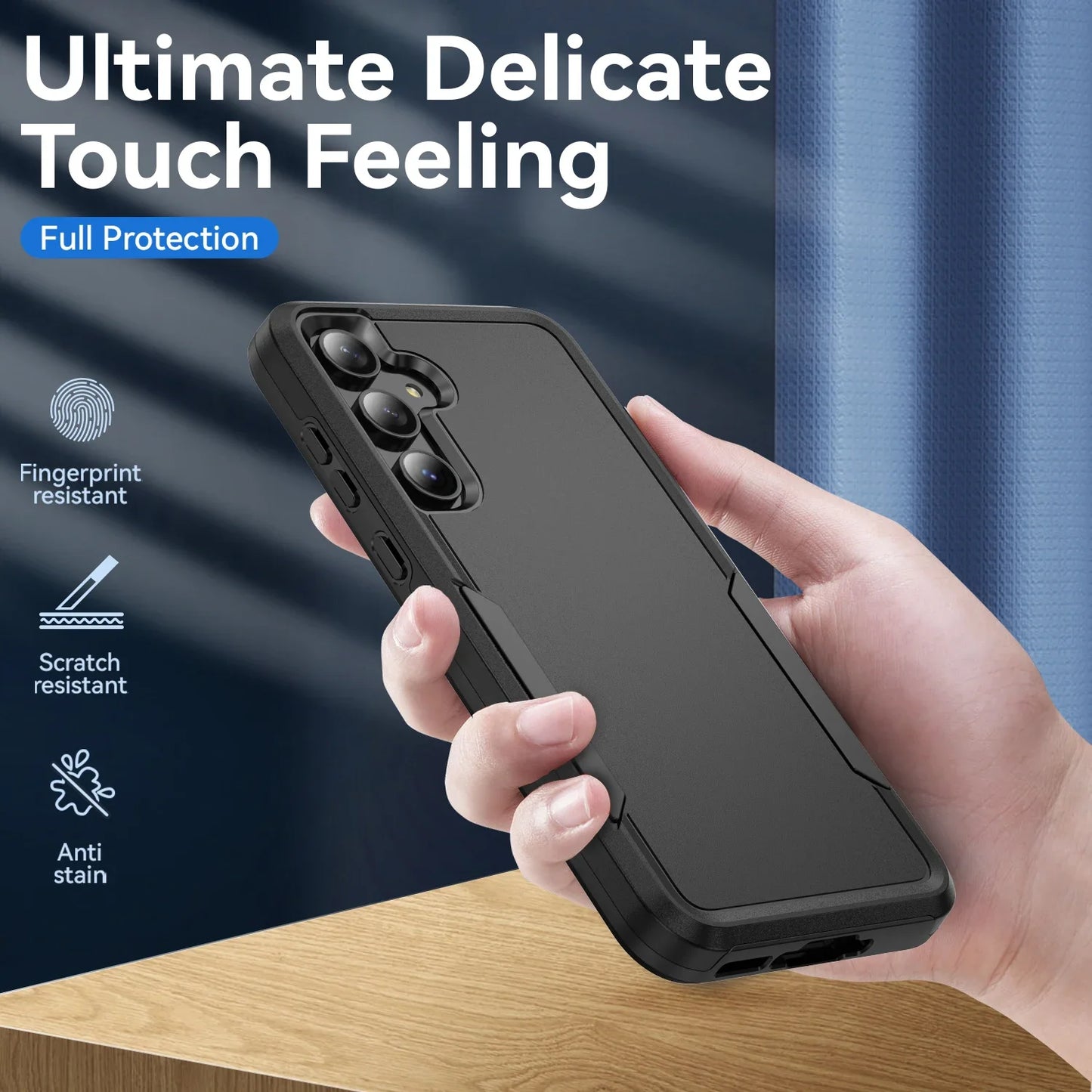 Luxury Case for Samsung Galaxy S25 edge S25 S24 FE S22 S21 S23 Plus Ultra plain Armor Heavy Duty Military Grade Protective cover