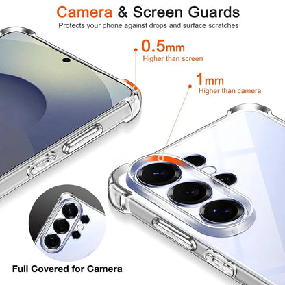 S26ultra Shockproof Silicone Case For Samsung Galaxy S26 Ultra S26+ Plus Clear Airbag Clear Soft Shell For SamsungS26 Cover 2026