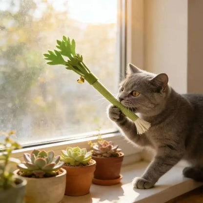 Cat Chew Toys Interactive Self High Catnip Molar Stick Bite With Bell Cats Toy Kitten Toy Natural Catnip Cat Teeth Cleaning Toy