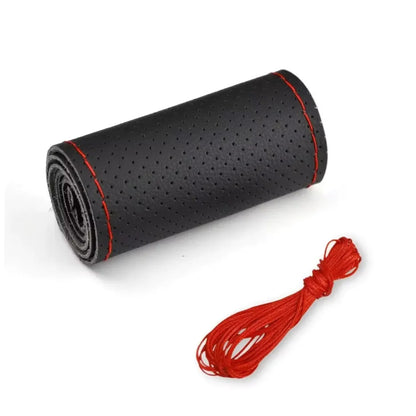 DIY Car Steering Wheel Cover Fiber Leather with Needle Braid on Steering Wheel SkidProof Car Styling Interior Accessorie