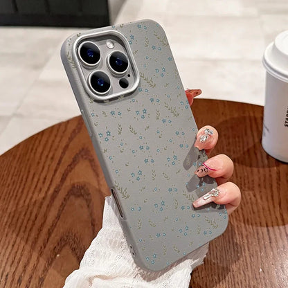 Floral Lichee Pattern Shockproof iPhone Case