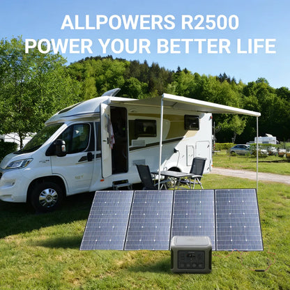 ALLPOWERS R2500 Portable Power Station 1920Wh 2500W Solar Generator & SP037 Solar Panels 400W / 2X400W Solar Charger for Camping