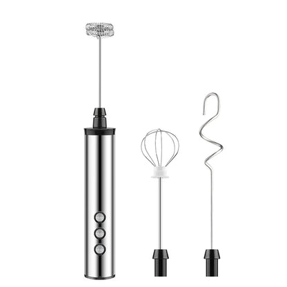 3 In 1 Milk Frothers Electric Handheld Blender With USB Electrical Mini Coffee Maker Whisk Mixer For Coffee Cappuccino Cream