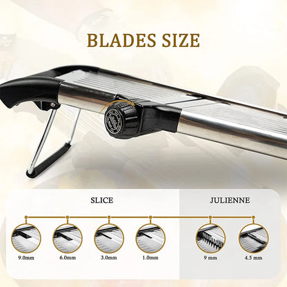 Adjustable Mandoline Slicer Stainless Steel Vegetable Slicer Chopper Cutter for Potato Tomato Onion Carrot