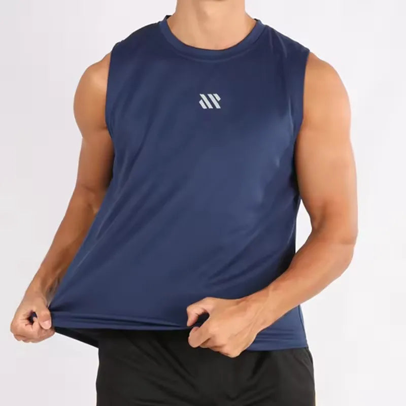 Men's Bodybuilding Vest Gym Workout Mesh Fitness Sleeveless shirt Running Tank Top Stringer Single Shirt Summer Sport Vest Men