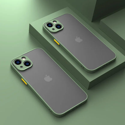 Armor Bumper Shockproof iPhone Case – Silicone Hard Cover for iPhone 7–15 Series