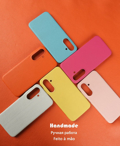 Luxury Genuine Leather Case For Samsung Galaxy A17 A07 A26 A36 A56 A15 A53 A24 Full Wrapped Shockproof Phone Cases Back Cover