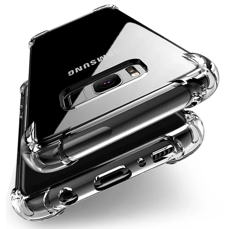 Luxury Silicone Case For Samsung Galaxy S25 S24 S20 FE S10 S9 S8 Plus S10E Note 8 9 10 Lite Transparent Soft Shockproof Case