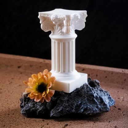 Roman Pillar Greek Column Statue Pedestal Candlestick Stand Figurine Sculpture Indoor Home Dinning Room Garden Scenery Decor