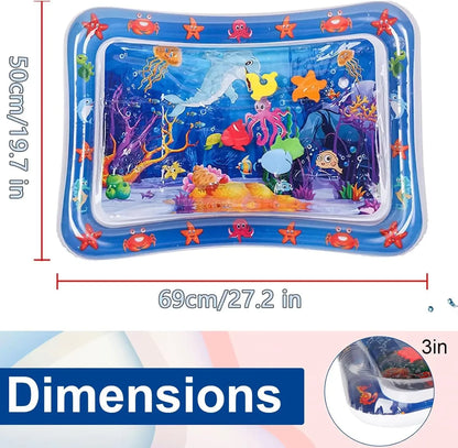 Inflatable Pet Water Play Mat – Ocean Theme Sensory Toy