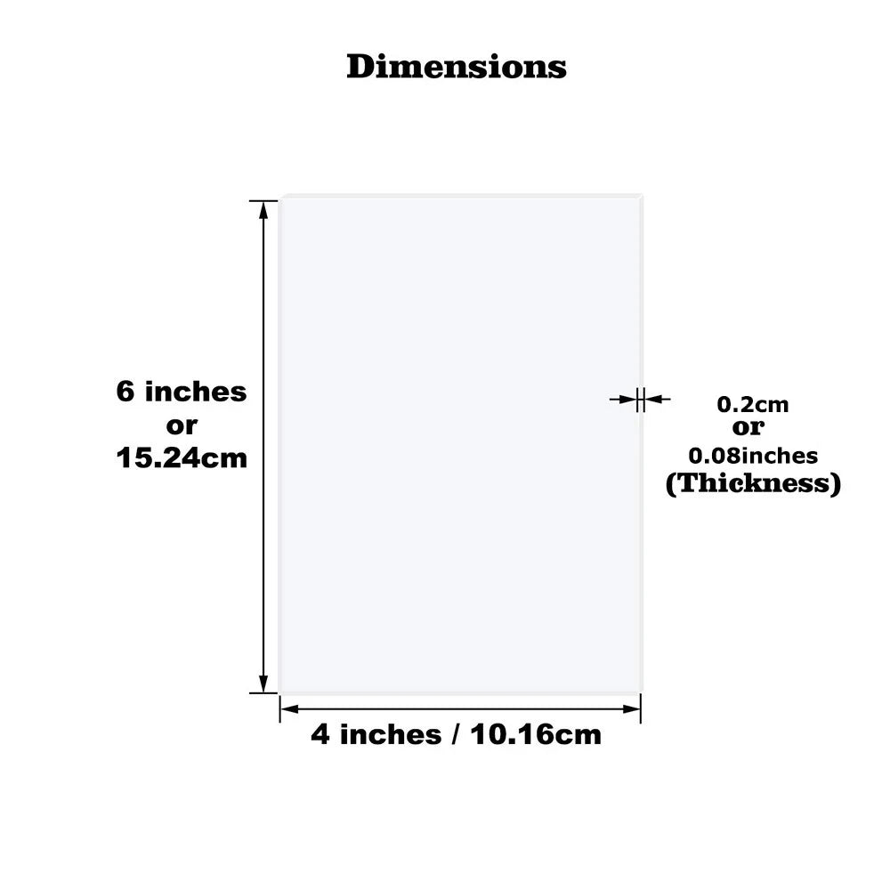 Clear Arch/Rectangular Acrylic Sheet Board for DIY Craft Signage Display Projects Picture Frame Wedding Place Card Decor Sign