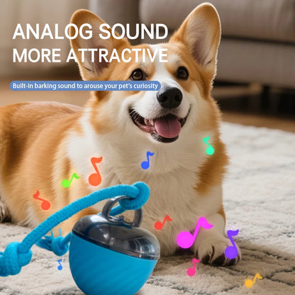 Smart Dog Toy Ball Electronic Interactive Pet Toy Moving Ball Rope USB 3 Modes Automatic Moving Bouncing for Puppy Chew Products
